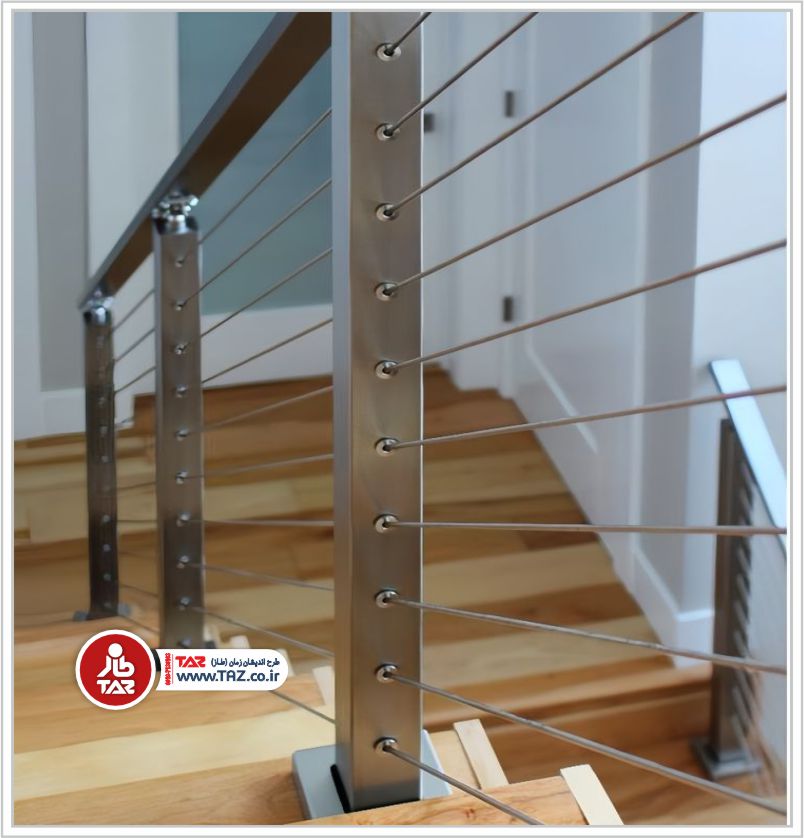 حفاظ های پایه فلزی ترکیبی شیشه چوب آلومینیوم و آهن و کابل